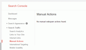 Google manual actions